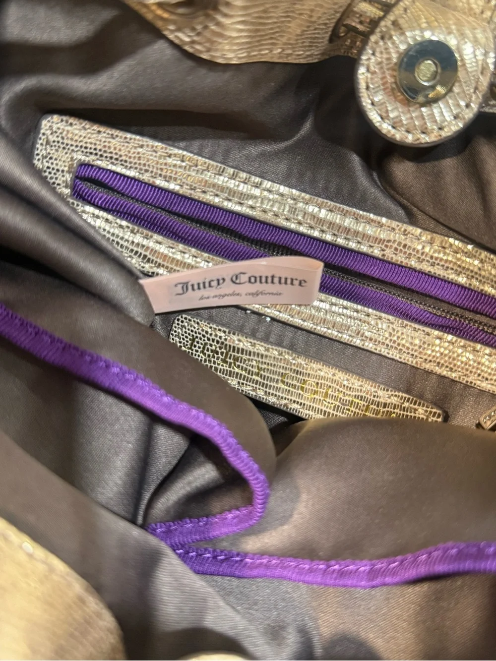 Juicy Couture Metallic Gold Satchel
